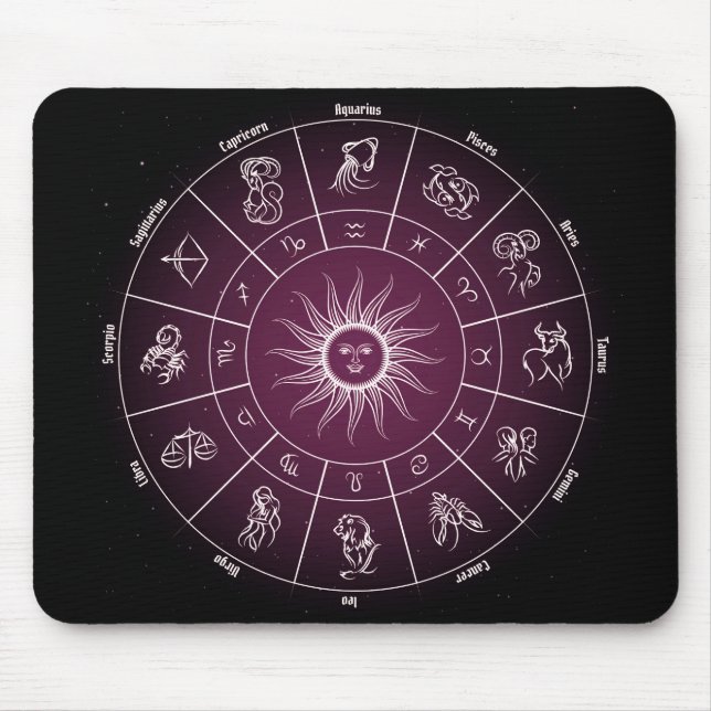 cercle astrologique mouse mat (Front)