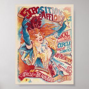 Cercle des Beaux-Arts de Liège Vintage Poster 1895