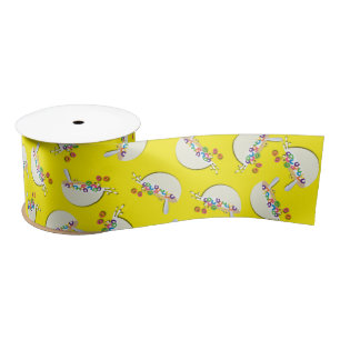 Cereal Bowl Kids Sleepover Birthday Party Cute Satin Ribbon
