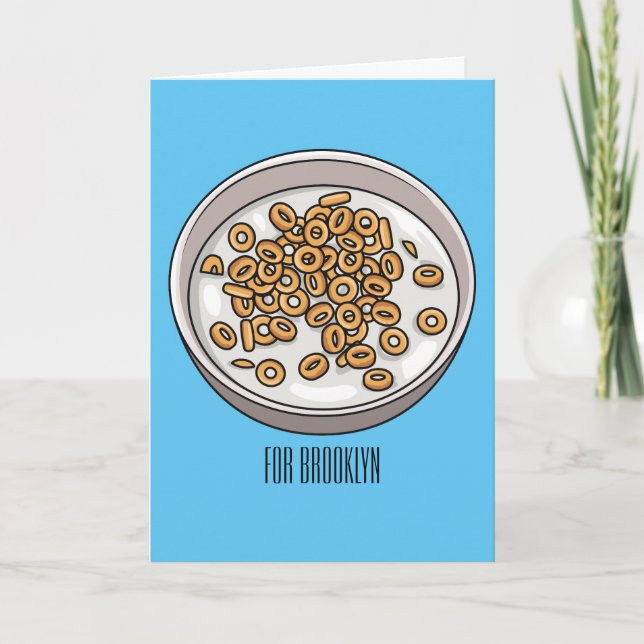 Cereal cartoon illustration  card (Front)