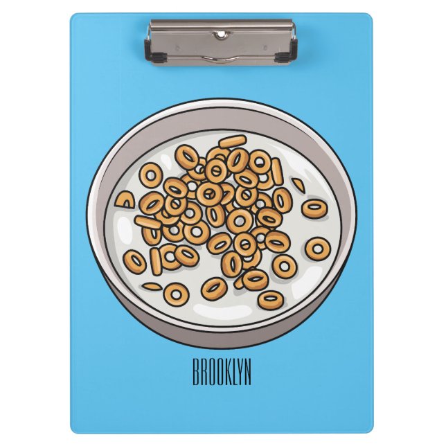 Cereal cartoon illustration clipboard (Front)