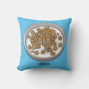 Cereal cartoon illustration cushion