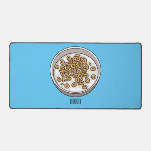 Cereal cartoon illustration desk mat