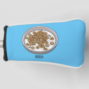 Cereal cartoon illustration  golf head cover