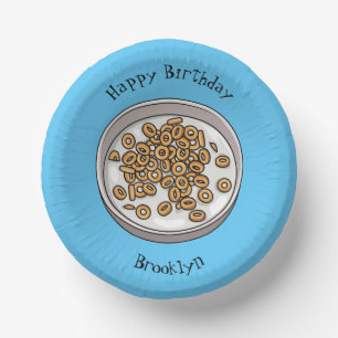 Cereal cartoon illustration paper plate