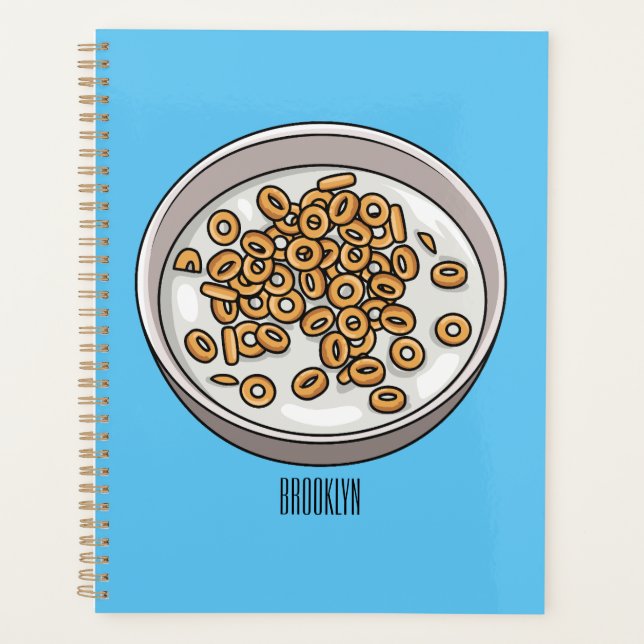 Cereal cartoon illustration  planner (Front)