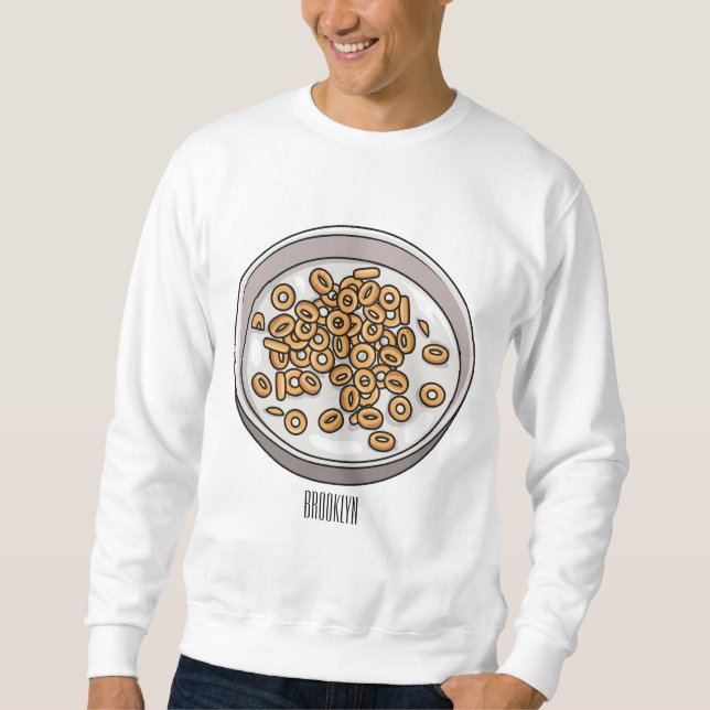 Cereal cartoon illustration  sweatshirt (Front)