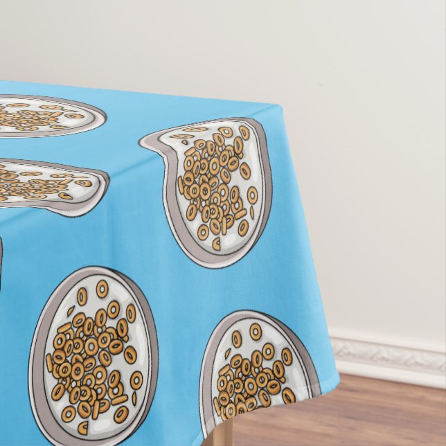 Cereal cartoon illustration tablecloth (In Situ)