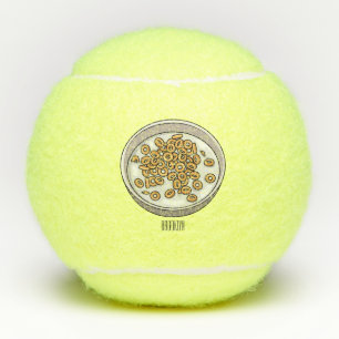 Cereal cartoon illustration tennis balls