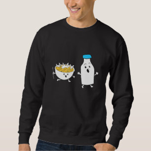 Cereal Chasing Milk Cornflakes Breakfast Cereal Sweatshirt