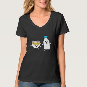 Cereal Chasing Milk Cornflakes Breakfast Cereal T-Shirt