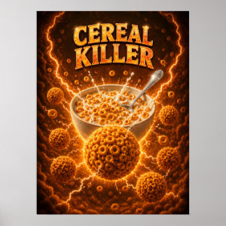 Cereal Cosmic Crunch Fun Vibe Poster