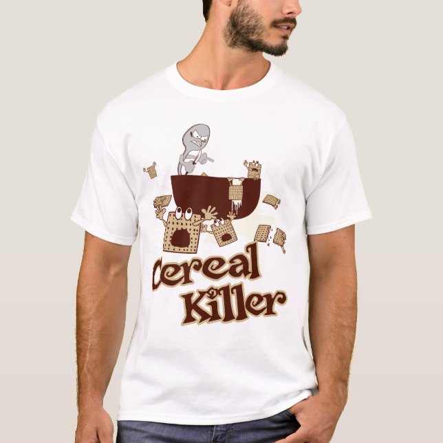 Cereal Killer $22.95 (lots of colours) Adult T-Shirt (Front)