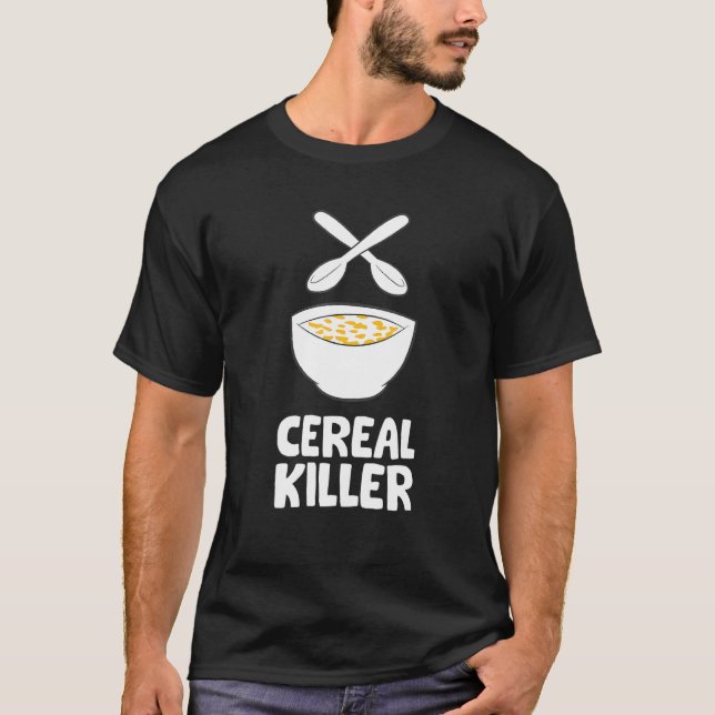 Cereal Killer Breakfast Cornflakes Cereal T-Shirt (Front)