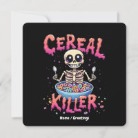Cereal Killer Breakfast Funny Cereal Bowl Skeleton