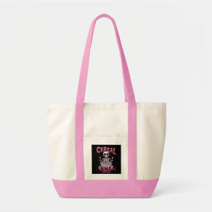 Cereal Killer Breakfast Funny Cereal Bowl Skeleton Tote Bag