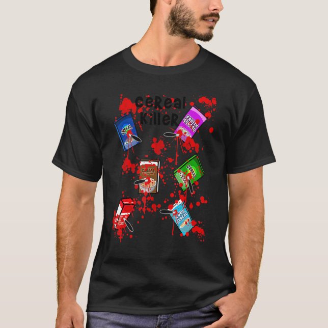 Cereal Killer  Easy Lazy Last Minute Halloween Cos T-Shirt (Front)