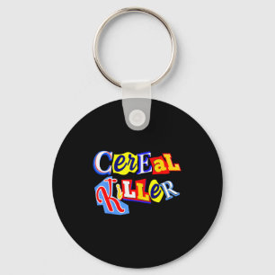 Cereal Killer Food Lover Ironic Funny Breakfast Pu Key Ring