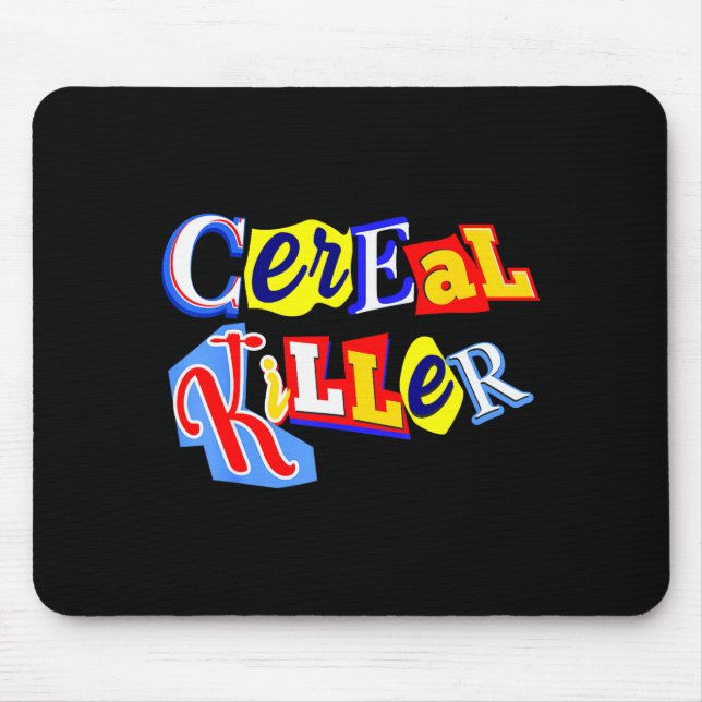 Cereal Killer Food Lover Ironic Funny Breakfast Pu Mouse Mat (Front)