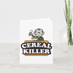 Cereal Killer Food Pun Humor Costume Fun Halloween Card