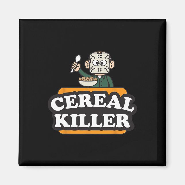 Cereal Killer Food Pun Humour Costume Fun Hallowee Magnet (Front)