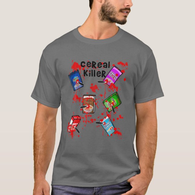 Cereal Killer Funny Easy Lazy Last Minute Hallowee T-Shirt (Front)