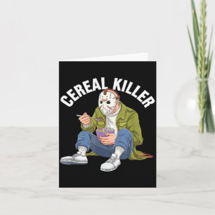 Cereal Killer Funny Halloween Horror Movie Masked Card