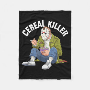 Cereal Killer Funny Halloween Horror Movie Masked  Fleece Blanket