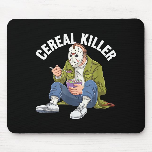 Cereal Killer Funny Halloween Horror Movie Masked  Mouse Mat (Front)