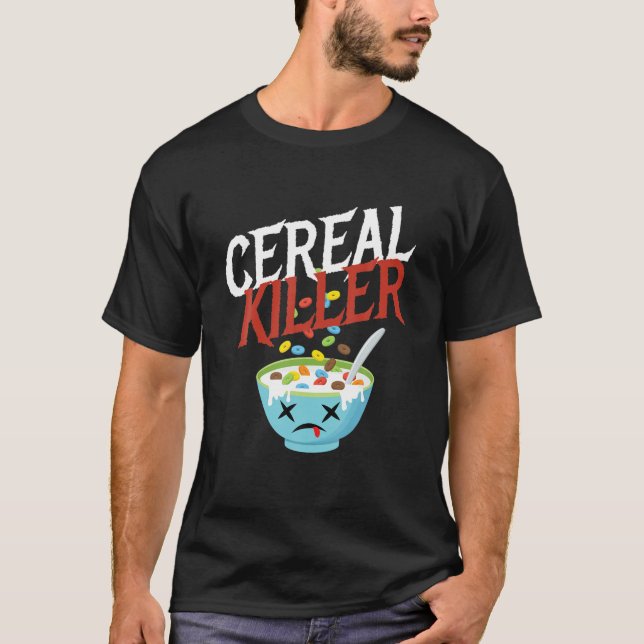 Cereal Killer I Costume Breakfast Cereal Halloween T-Shirt (Front)