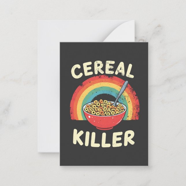 Cereal Killer Mens Food Pun True Crime Card (Front)