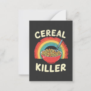 Cereal Killer Mens Food Pun True Crime Card