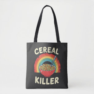 Cereal Killer Mens Food Pun True Crime Tote Bag