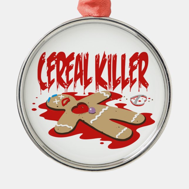 Cereal Killer Metal Tree Decoration (Front)