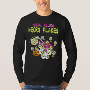 Cereal Killer Zombies Horror Pun Cereal Food Theme T-Shirt