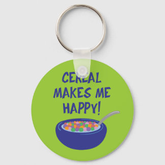 Cereal Makes Me Happy Key Ring