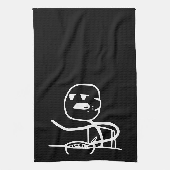 Cereal Meme Guy Tea Towel (Vertical)