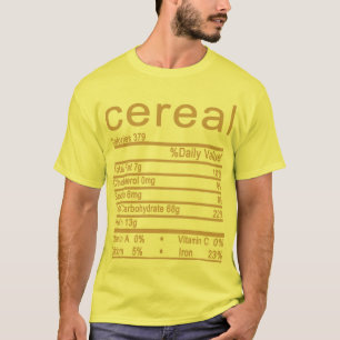 cereal Nutrition Facts Funny Thanksgiving T-Shirt