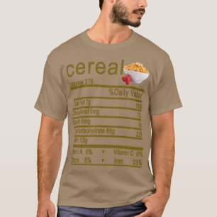 cereal Nutrition Facts Thanksgiving christmas T-Shirt