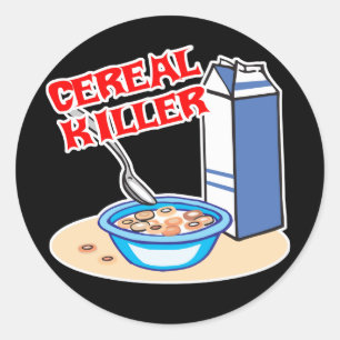 cereal serial killer classic round sticker