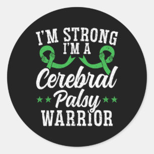 Cerebral Palsy Awareness Brain Classic Round Sticker