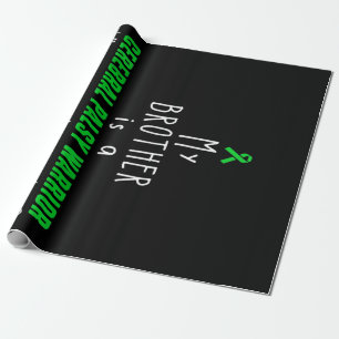 Cerebral Palsy Awareness Brother Warrior T-shirt Wrapping Paper