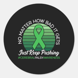 Cerebral Palsy Awareness Heimerheimer Brain Classic Round Sticker