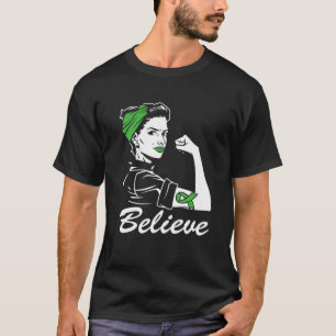 Cerebral Palsy Awareness Month Messy Bun Brain Dam T-Shirt