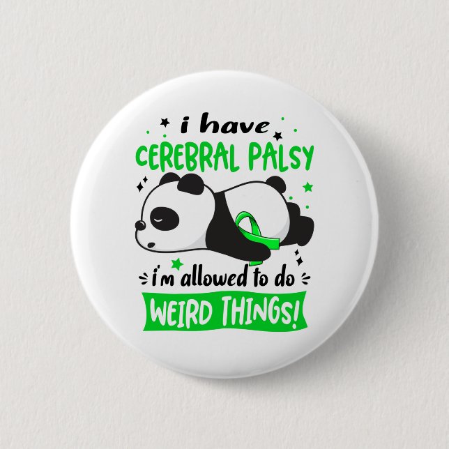 Cerebral Palsy Awareness Month Ribbon Gifts 6 Cm Round Badge (Front)