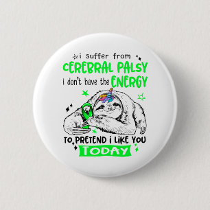 Cerebral Palsy Awareness Month Ribbon Gifts 6 Cm Round Badge