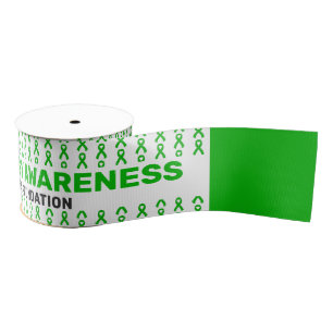Cerebral Palsy Awareness Pattern Ribbon Grosgrain Ribbon