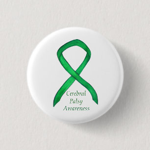 Cerebral Palsy Awareness Ribbon Custom Art Pin