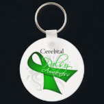 Cerebral Palsy Awareness Ribbon Key Ring<br><div class="desc">Wearing or displaying your cause on shirts and gifts is a great way to get you and others talking about the importance of advocacy. Copyright © by CancerApparel.Com</div>
