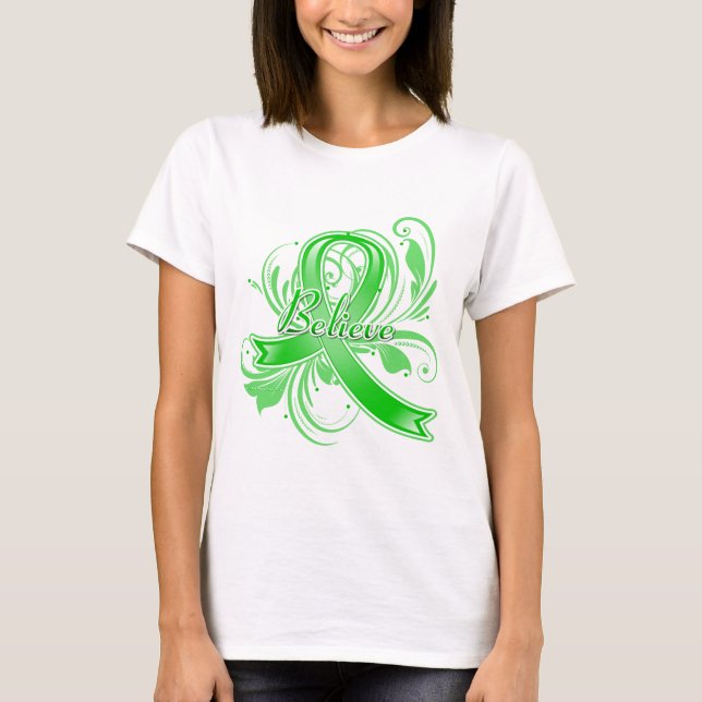 Cerebral Palsy Believe Flourish Ribbon T-Shirt (Front)